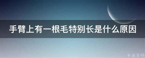 手臂長一根毛|手臂上单独长了一根毛是为什么